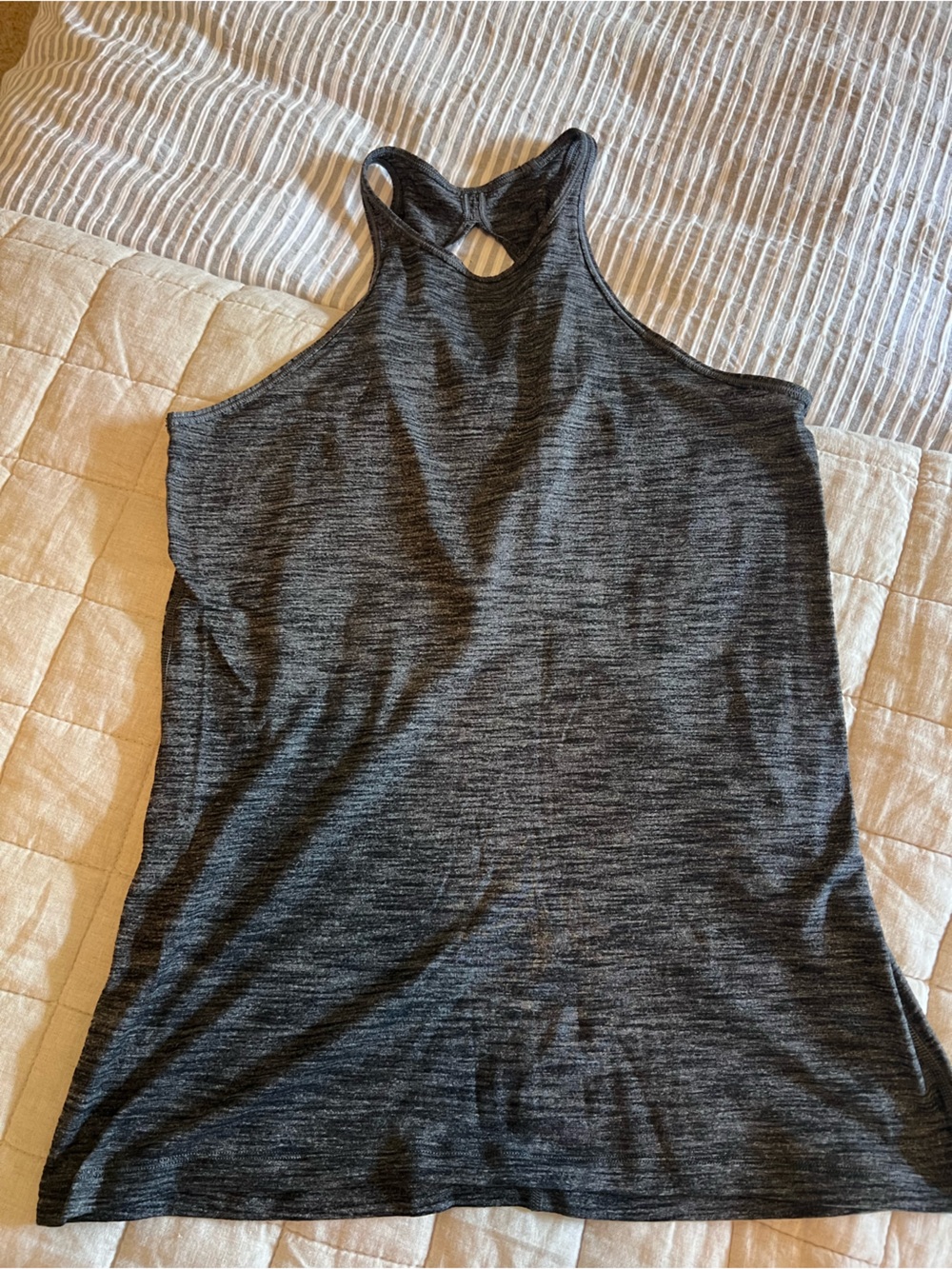 Lululemon Charcoal Gray Twist Back Tank Top Size XS